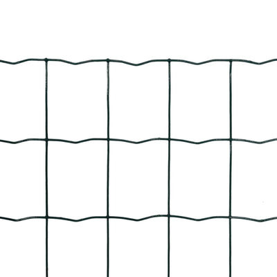 Vidaxl euro hek 10x1,0 m staal groen
