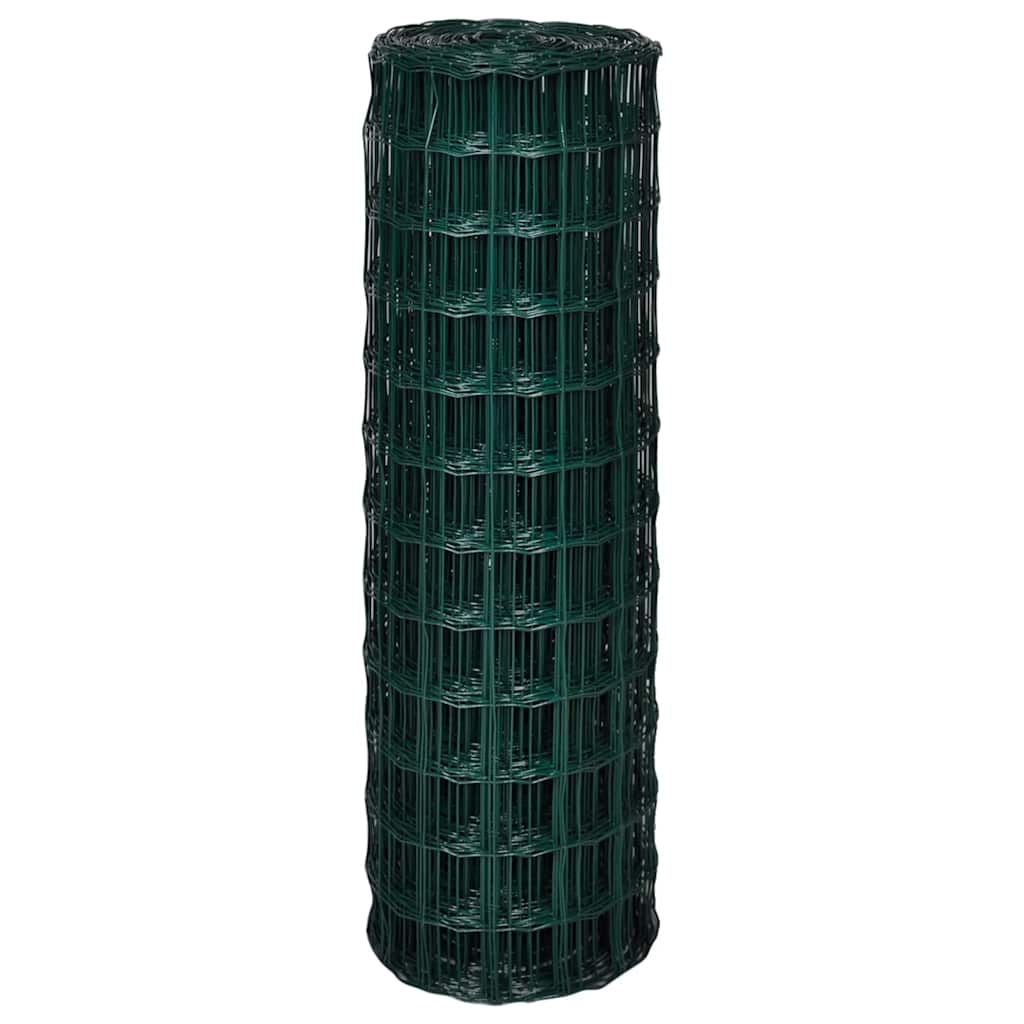 Vidaxl euro hek 10x1,2 m staal groen