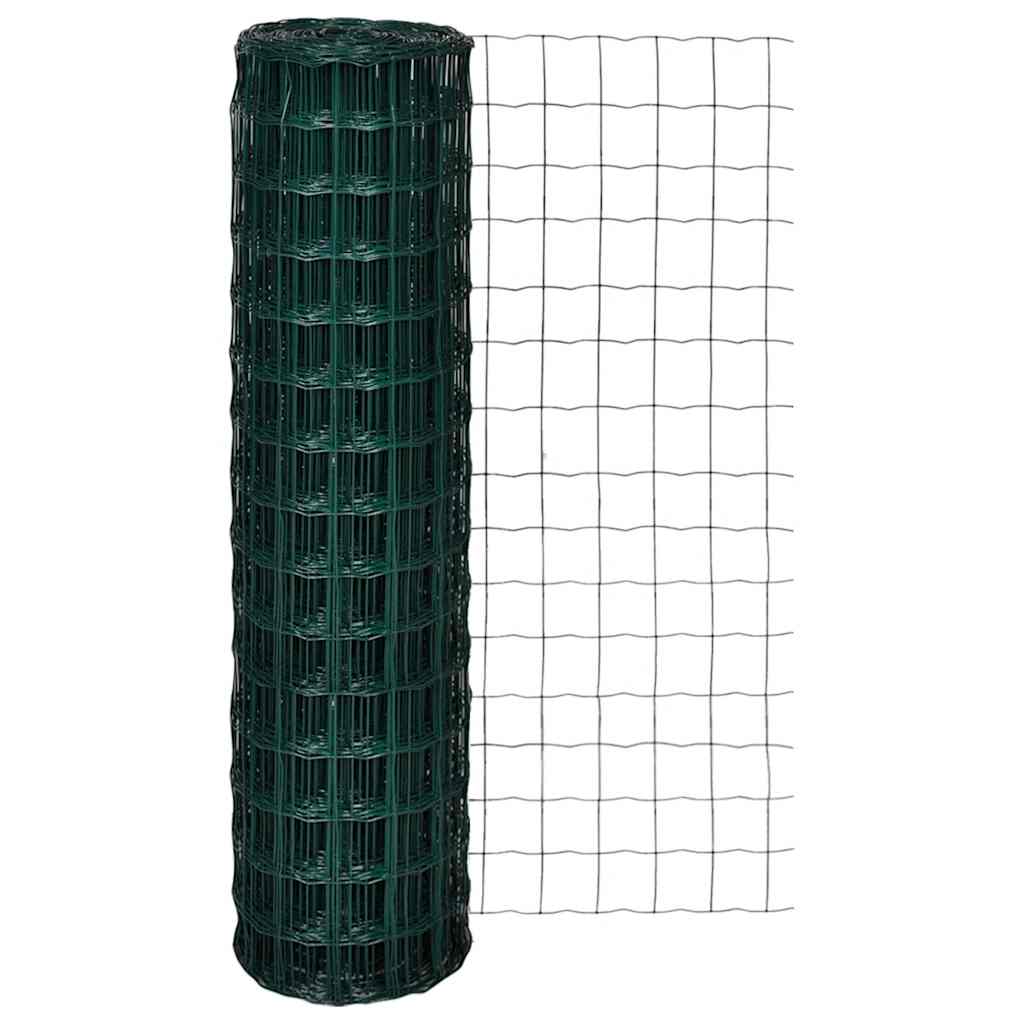 Vidaxl euro hek 10x1,5 m staal groen