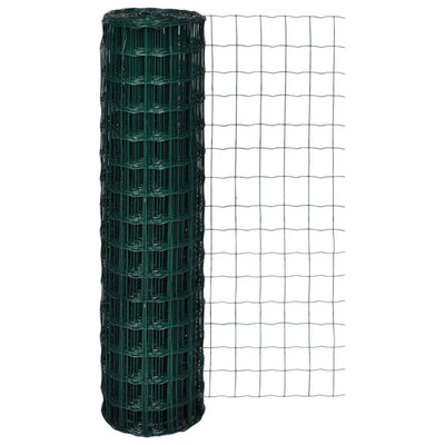Vidaxl euro hek 10x1,5 m staal groen