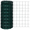 Vidaxl euro hek 25x0,8 m staal groen