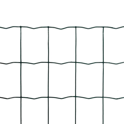Vidaxl euro hek 25x1,0 m staal groen