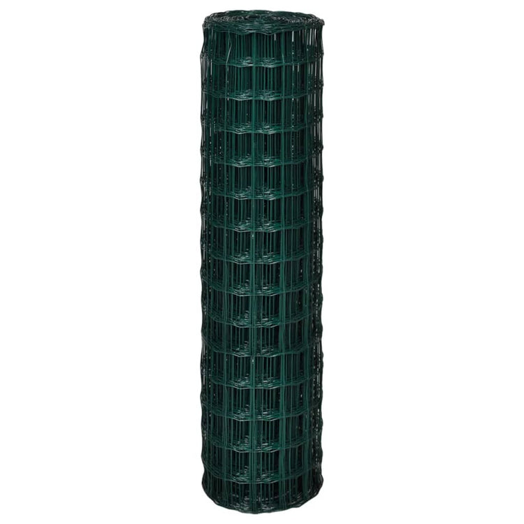 Vidaxl euro hek 25x1,5 m staal groen