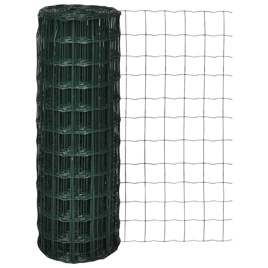 Vidaxl euro hek 10x0,8 m staal groen
