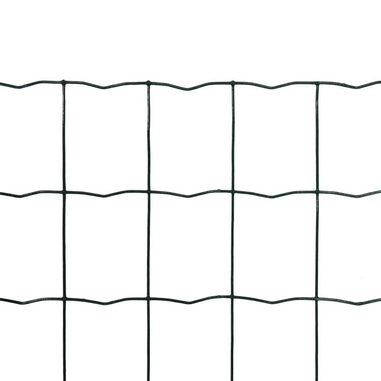 Vidaxl euro hek 10x0,8 m staal groen