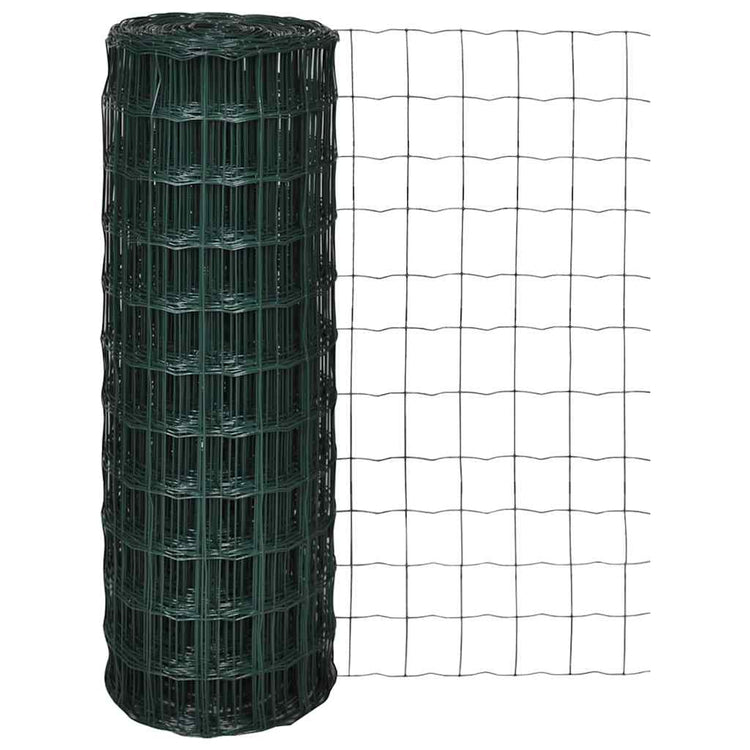 Vidaxl euro hek 10x1,0 m staal groen