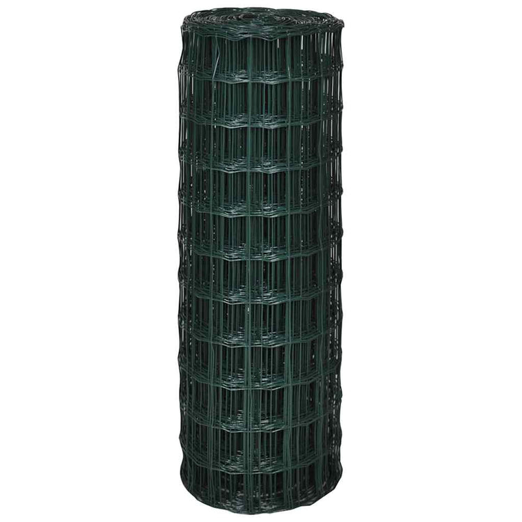 Vidaxl euro hek 10x1,0 m staal groen