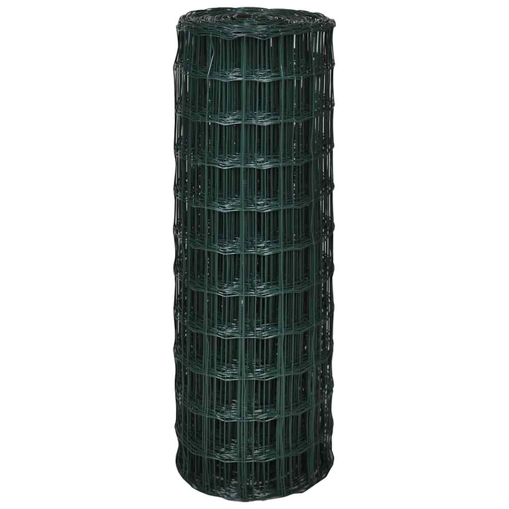 Vidaxl euro hek 10x1,5 m staal groen