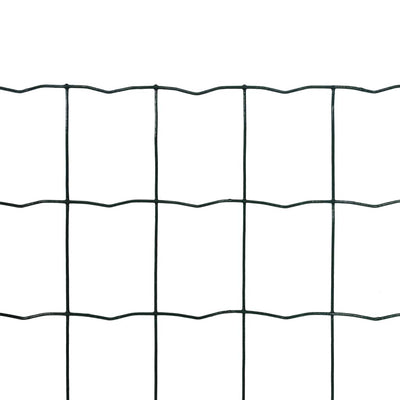Vidaxl euro hek 25x0,8 m staal groen