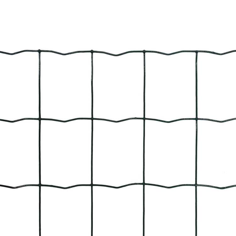 Vidaxl euro hek 25x0,8 m staal groen