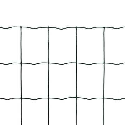 Vidaxl euro hek 25x1,0 m staal groen