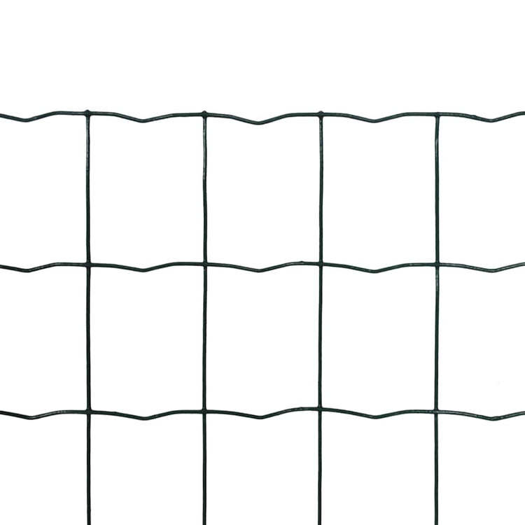Vidaxl euro hek 25x1,2 m staal groen
