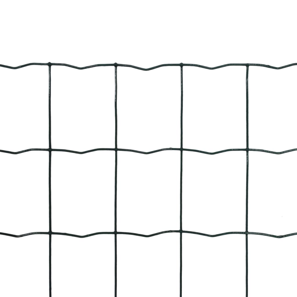 Vidaxl euro hek 25x1,5 m staal groen