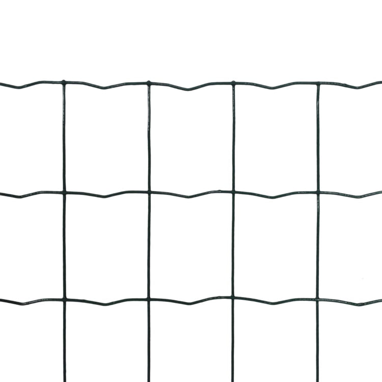 Vidaxl euro hek 25x1,5 m staal groen