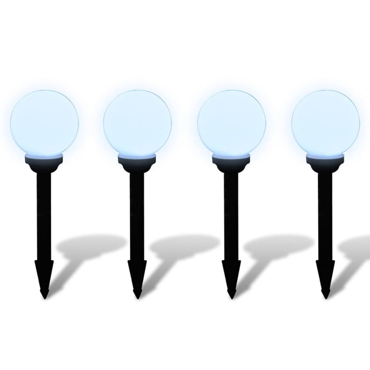 Vidaxl tuinpadlampen 4 st met grondpin led 15 cm