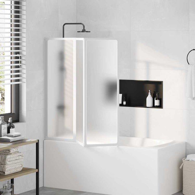 Vidaxl badscherm 3 panelen vouwbaar 117 x 120 cm