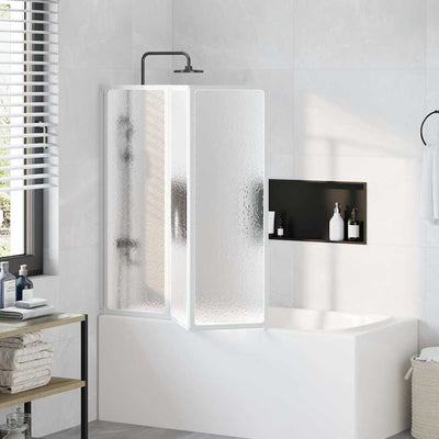 Vidaxl badscherm 3 panelen vouwbaar 117 x 120 cm