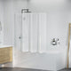 Vidaxl douche en badscherm 140 x 168 cm 7 panelen met handdoekrek