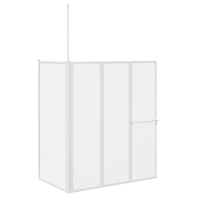Vidaxl badwand l-vormig 4 panelen inklapbaar 70x120x137 cm
