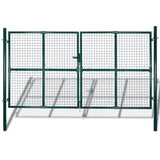VidaXL Tuinpoort modern hekwerk 289 x 200 cm 306 x 250 cm (donkergroen) - afbeelding 1