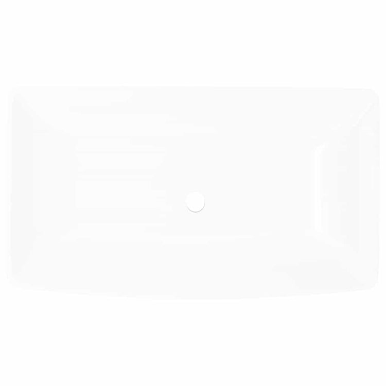 Vidaxl luxe keramische rechthoekige wasbak 71 x 39 cm (wit)