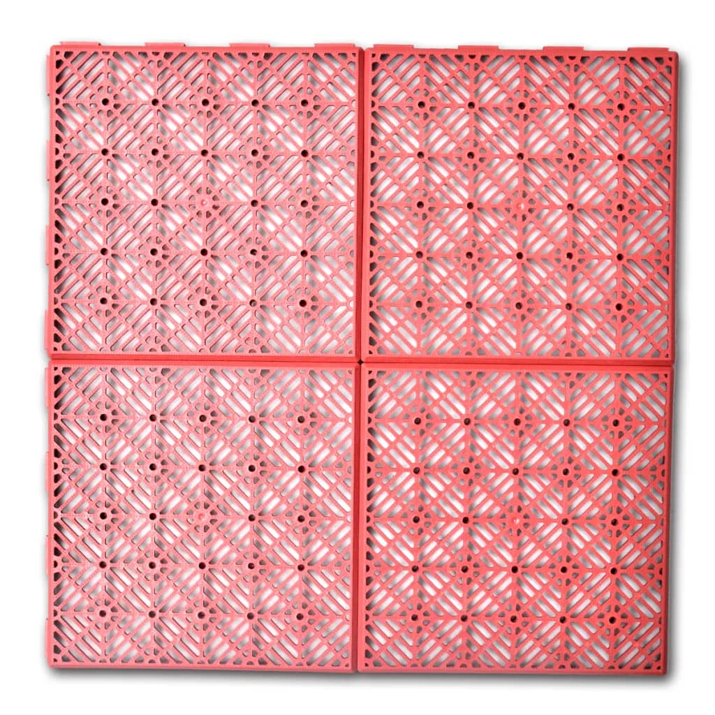 VidaXL Terrastegels vlonders 24 st 29 x 29 cm kunststof