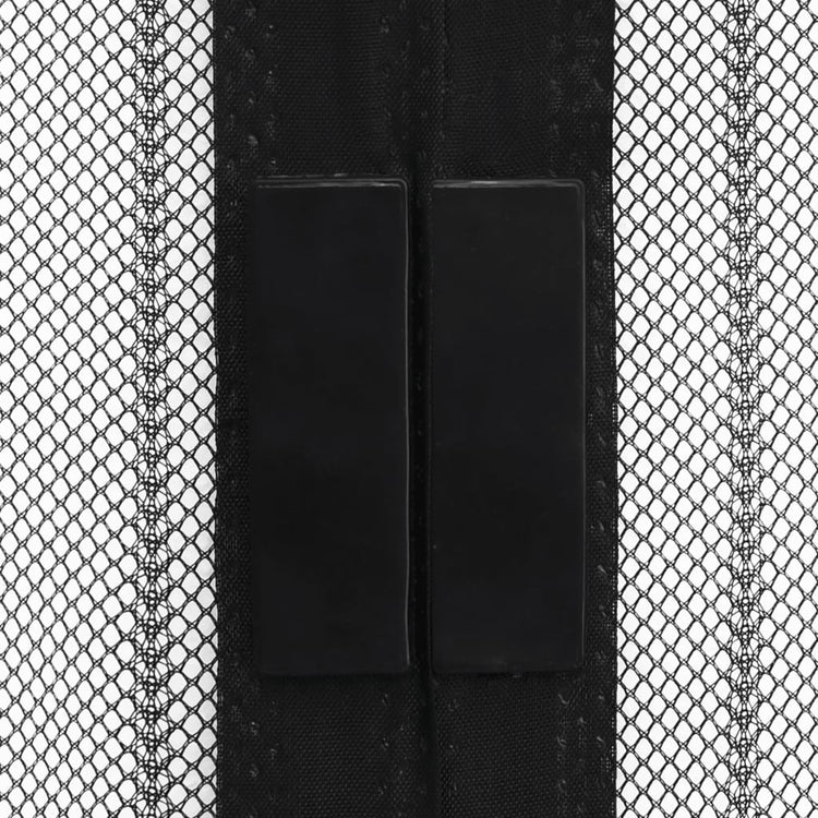 Vidaxl insectendeurgordijnen 2 st magnetisch 210x100 cm zwart