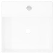 Vidaxl luxe wastafel met overloop en kraangat vierkant keramiek 41x41 cm - afbeelding 3