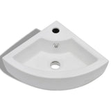 Vidaxl wastafel met overloop 45x32x12,5 cm wit - afbeelding 3