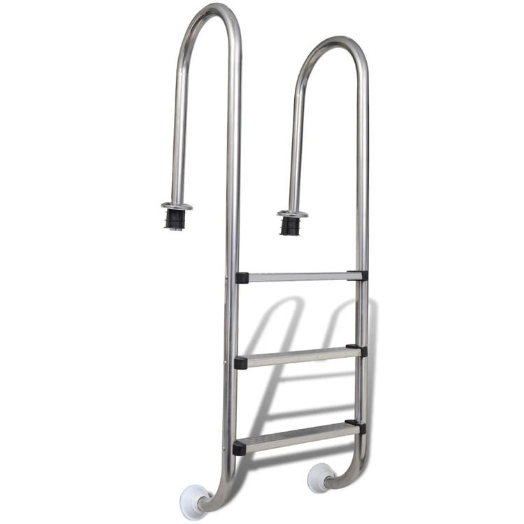 Vidaxl zwembadladder met 3 sporten 120 cm roestvrij staal 304