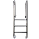 Vidaxl zwembadladder met 3 sporten 120 cm roestvrij staal 304 - afbeelding 2