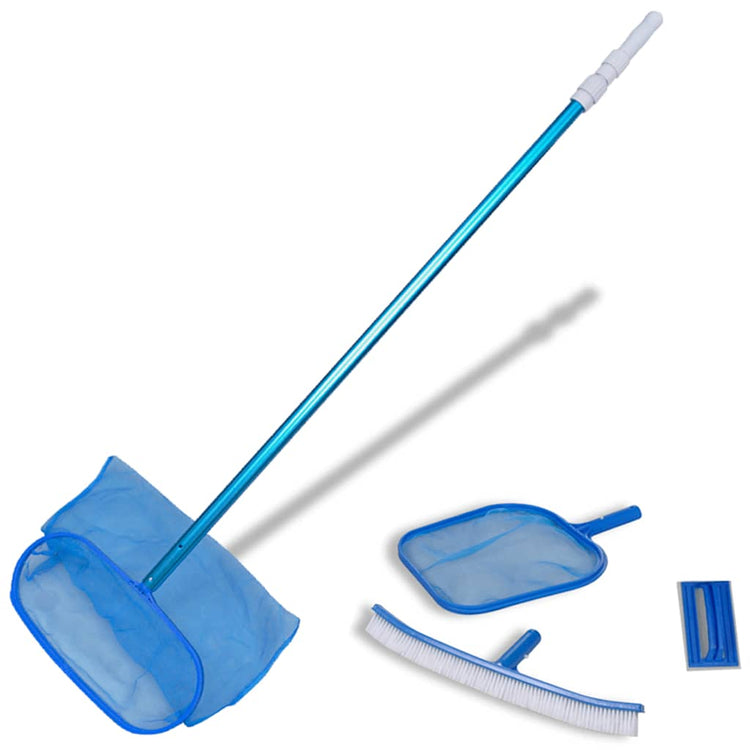Vidaxl zwembadset - 2 netten, 1 schrobber, 1 borstel + telescopische paal