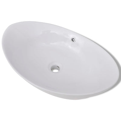 Vidaxl keramische wastafel ovaal 59 x 38,5 cm