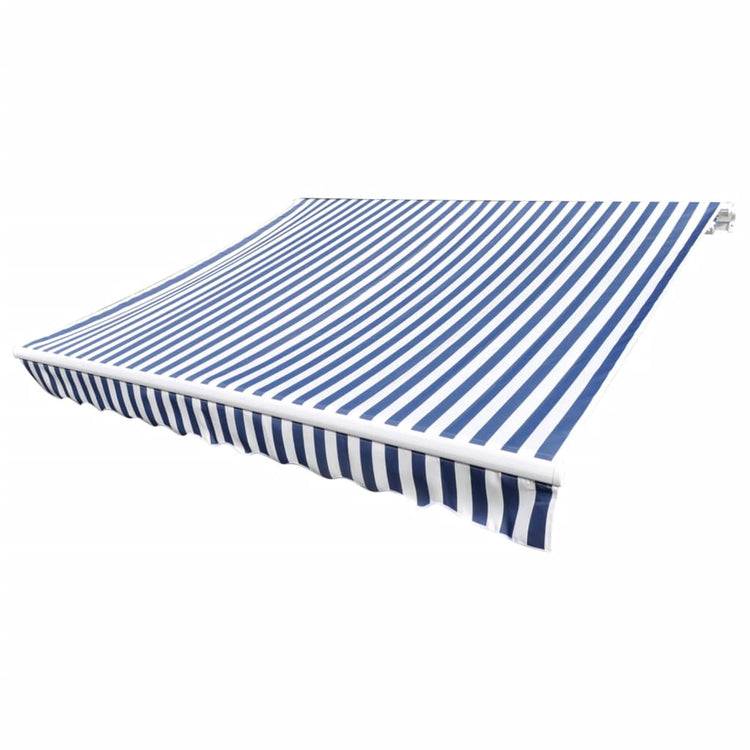 Vidaxl vervangingsdoek voor luifel 400x300 cm polyester blauw en wit