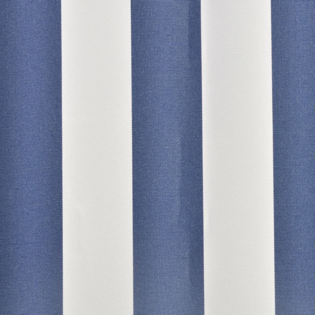 VidaXL Luifeldoek 4x3 m canvas blauw en wit