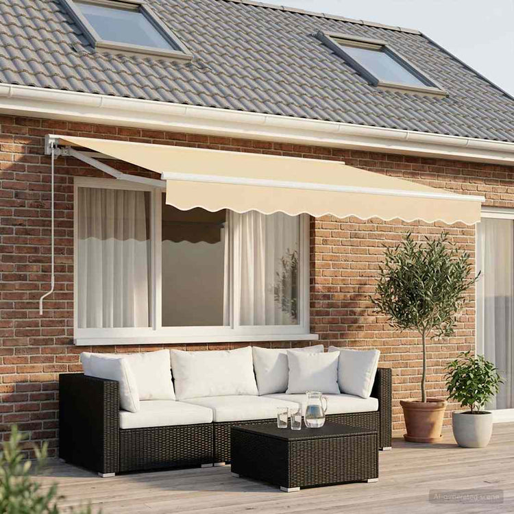 Vidaxl vervangingsdoek voor luifel 300x250 cm polyester crèmekleurig