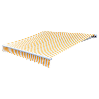 Vidaxl luifeldoek 3x2,5 m canvas zonnebloemgeel en wit
