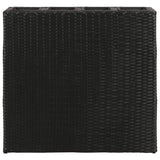 Vidaxl plantenbak verhoogd met 4 potten poly rattan zwart - afbeelding 3