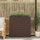 Vidaxl plantenbak verhoogd met 4 potten poly rattan bruin