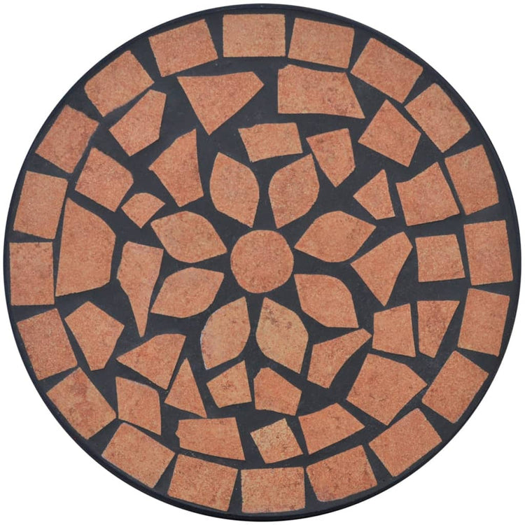 Vidaxl bijzeltafel mozaïek terracottakleurig