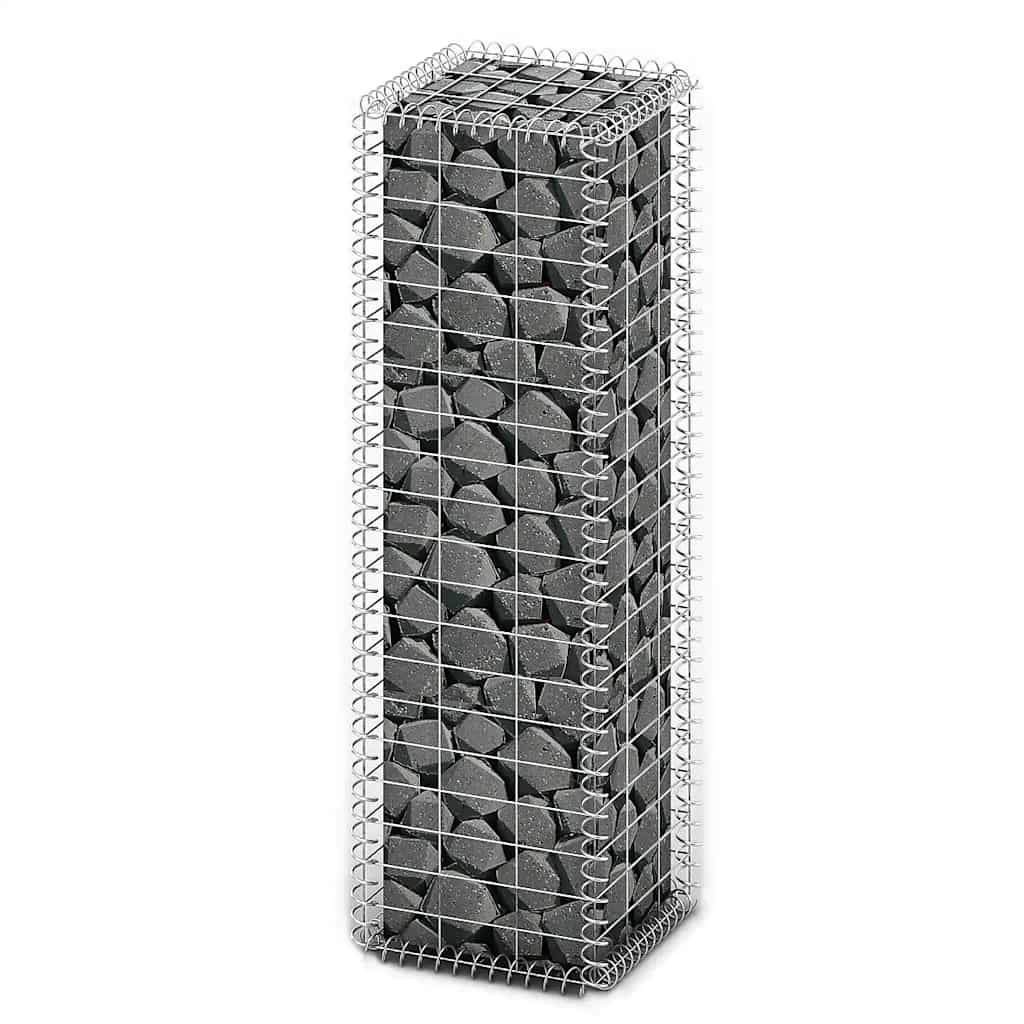 Vidaxl schanskorf met deksels 100x30x30 cm gegalvaniseerd draad