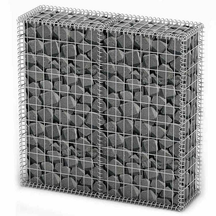 Vidaxl schanskorf met deksels 100x100x30 cm gegalvaniseerd draad