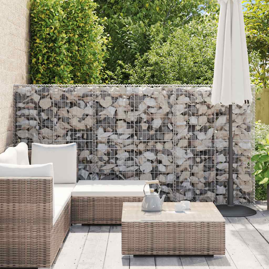 Vidaxl schanskorf met deksels 150x100x30 cm gegalvaniseerd draad