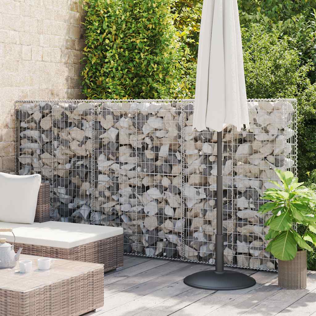 Vidaxl schanskorf met deksels 150x100x30 cm gegalvaniseerd draad