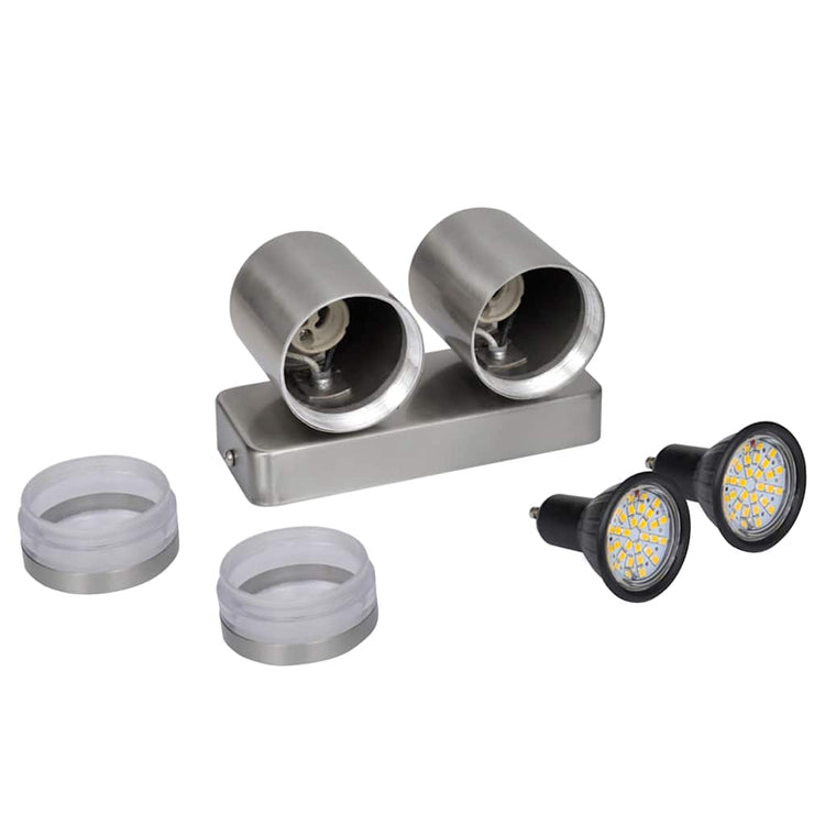 Vidaxl wandlamp led neerschijnend met kegelkop roestvrij staal