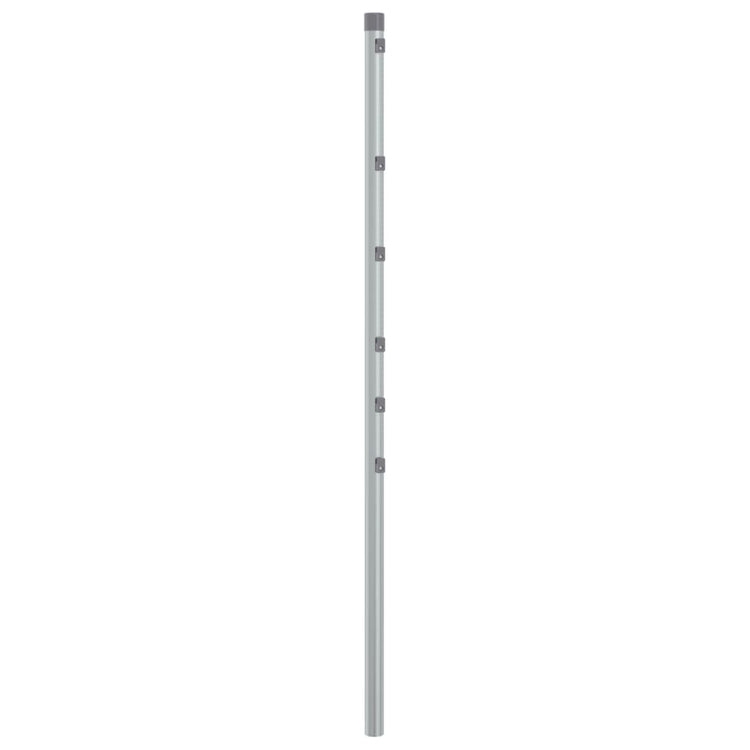 Vidaxl schuttingpalen 15 st 120 cm gegalvaniseerd staal zilverkleurig