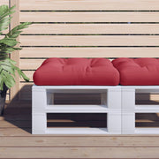 VidaXL Palletkussen 50 x 50 x 12 cm stof wijnrood - afbeelding 1