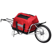 Vidaxl fietstransporttrailer met 1 wiel en opbergtas - afbeelding 2