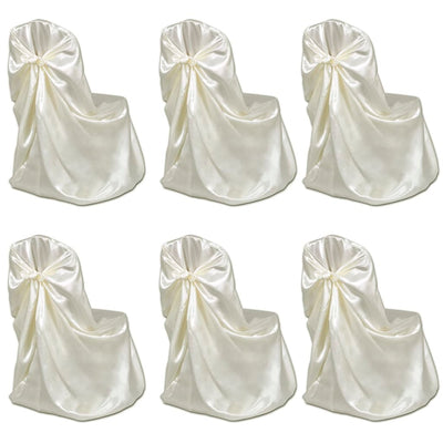 Vidaxl bruiloft stoelhoes crème (6 stuks)