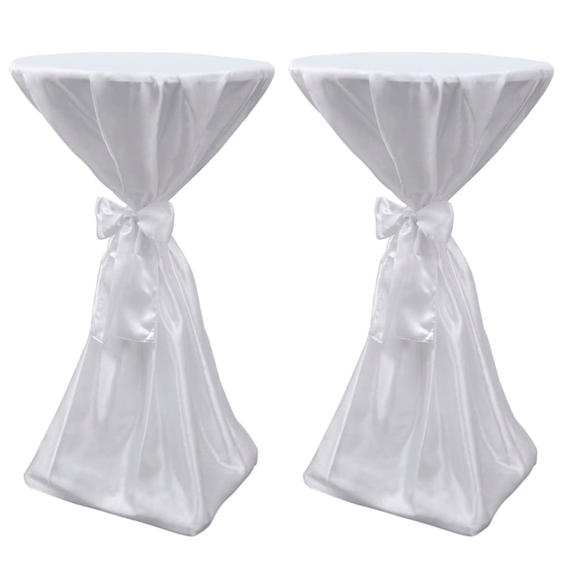 Vidaxl statafelhoes met strik 60cm wit (2 stuks)